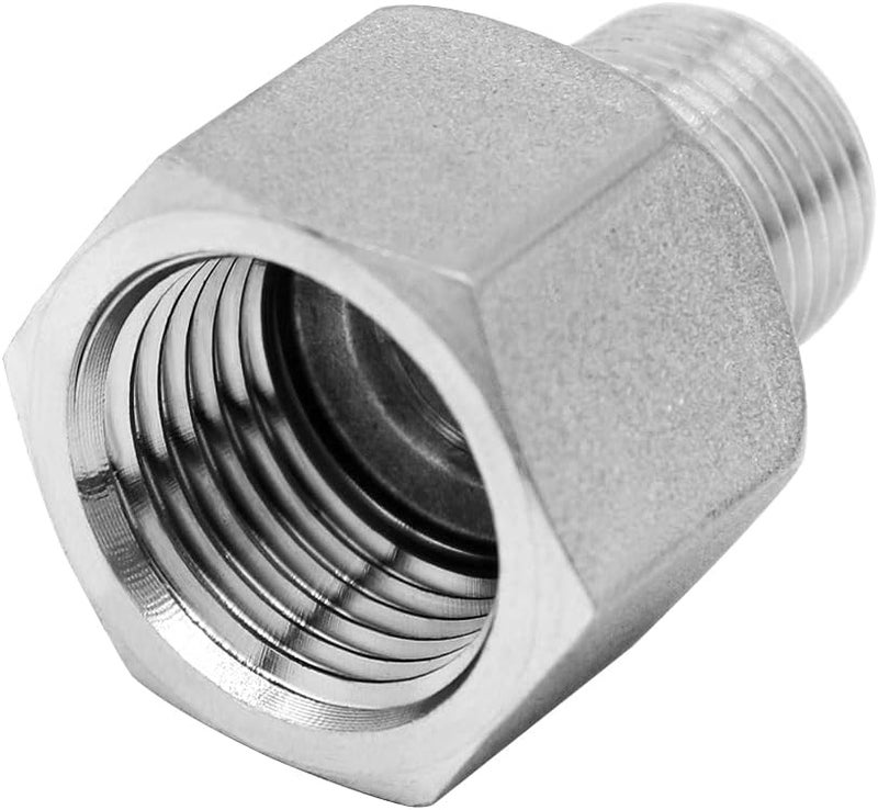 beduan Stainless Steel NPT Reducer Adapter 1/2 Female to 3/8 Male Threaded Reducing Pipe Fittings Adaptor(Pack of 2) - Image 4